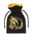 Bourse à dés - Dragon Black & golden Velour Dice Bag