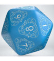 D20 Level Counter Blue & white Die