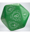 D20 Level Counter Green & white Die