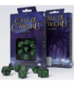 Set de Dés - Call of Cthulhu 7th Edition Black & green Dice Set