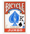 Bicycle playing cards jumbo index rouge