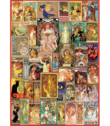 Collage art nouveau - 1000 pièces