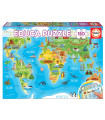 Mappemonde Monuments - puzzle 150 pièces