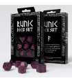 Runic Dice Set : Shimmering black with magenta