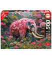 Eléphant Fleuri - 500 Pièces