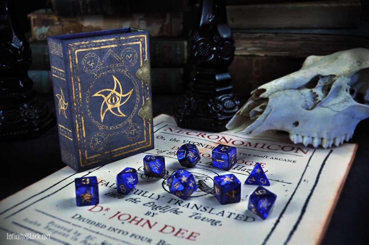 Cthulhu - Set de Dés Elder Dice - Blue Astral Elder Sign